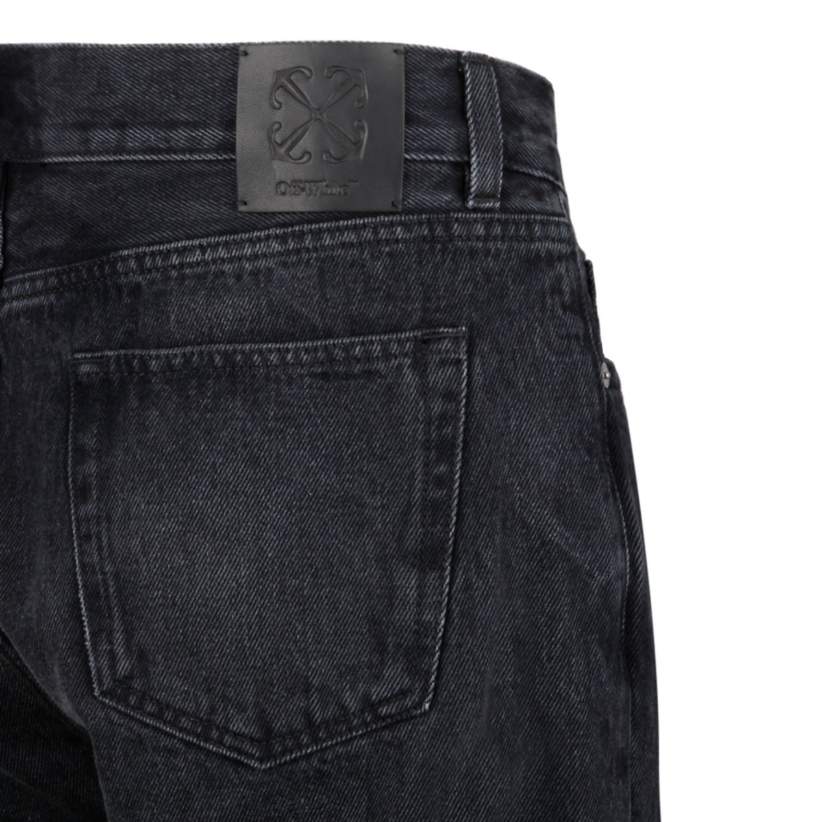 Off White Black Straight Jeans