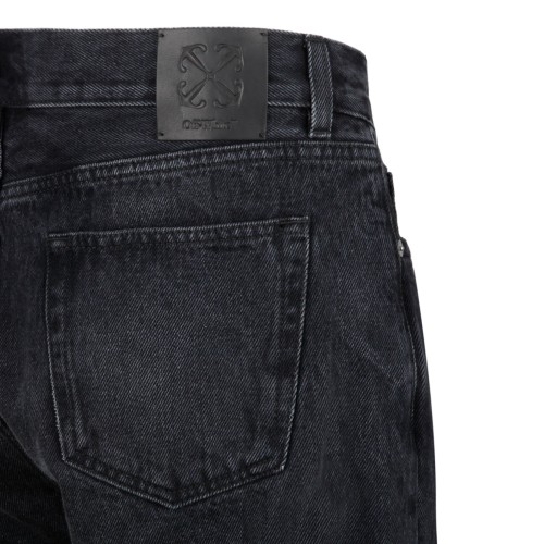 Off White Black Straight Jeans