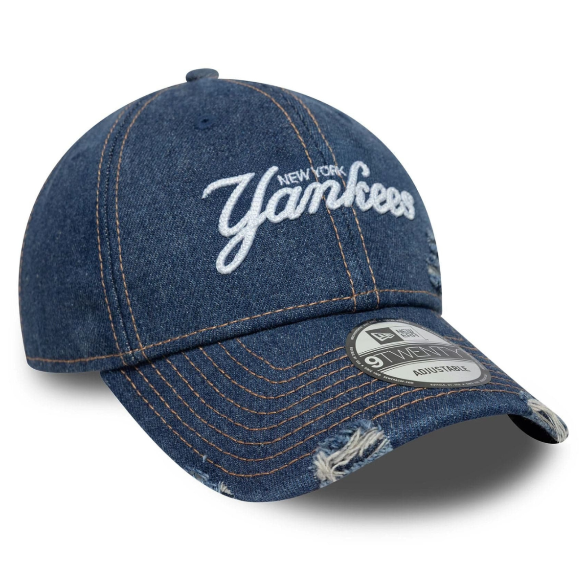 Denim Distressed Blu Navy 9TWENTY New York Yankees MLB