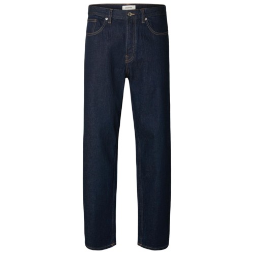 Dark Blue Denim Loose Fit Jeans