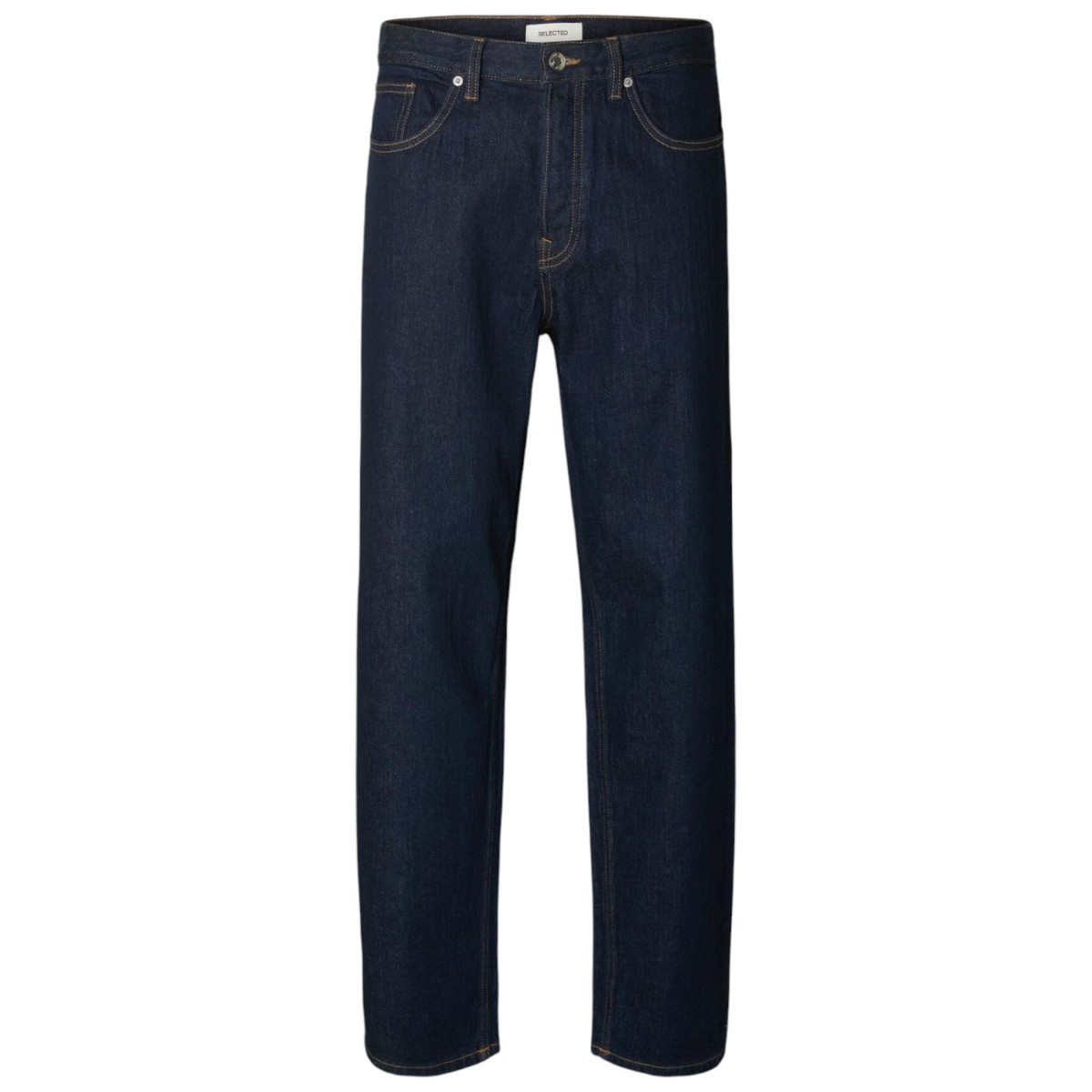 Dark Blue Denim Loose Fit Jeans