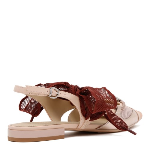 Nude Ballerinas With Pointed Toe