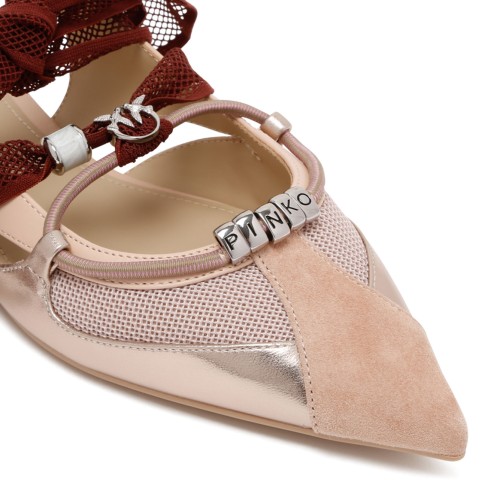 Nude Ballerinas With Pointed Toe