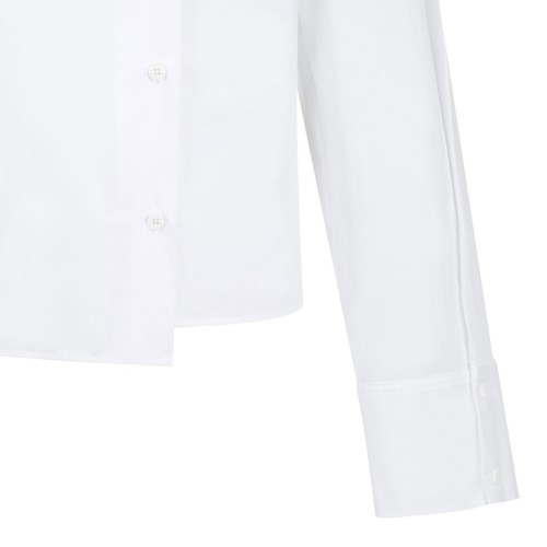White Cotton Poplin Shirt