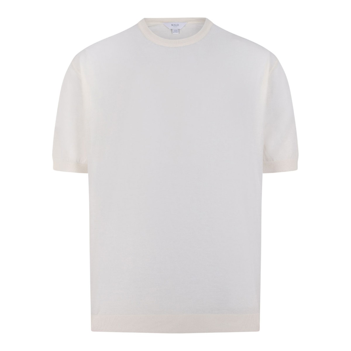 White Knitwear T-Shirt