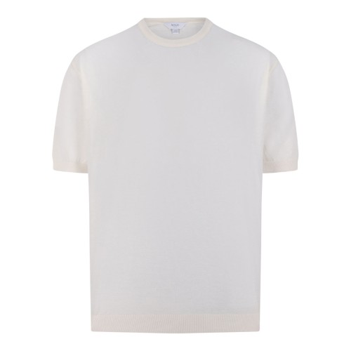 White Knitwear T-Shirt