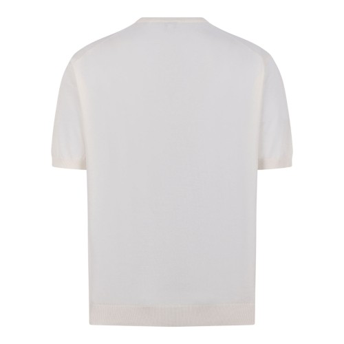 White Knitwear T-Shirt