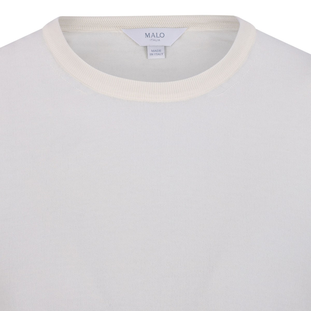 White Knitwear T-Shirt