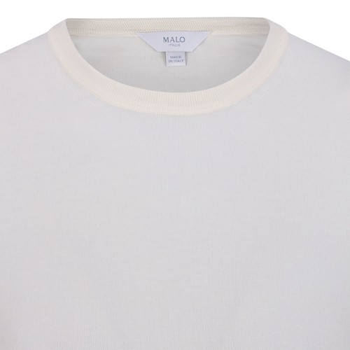 White Knitwear T-Shirt