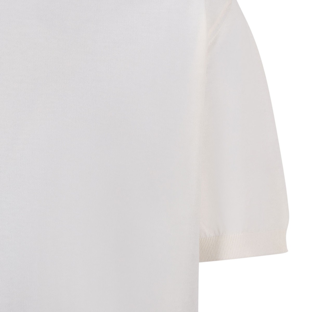 White Knitwear T-Shirt