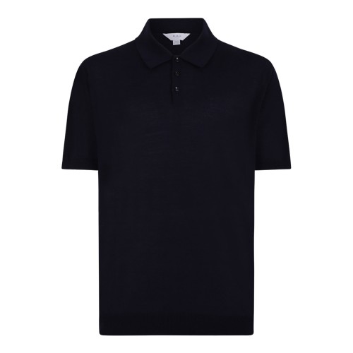 Navy Blue Knitwear Polo Shirt