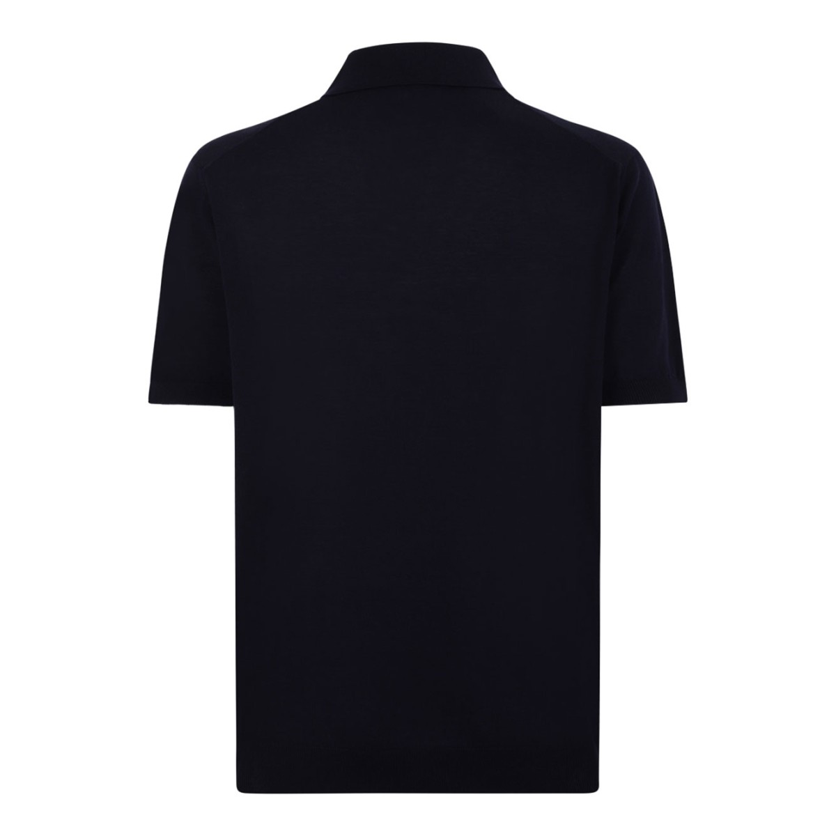 Navy Blue Knitwear Polo Shirt