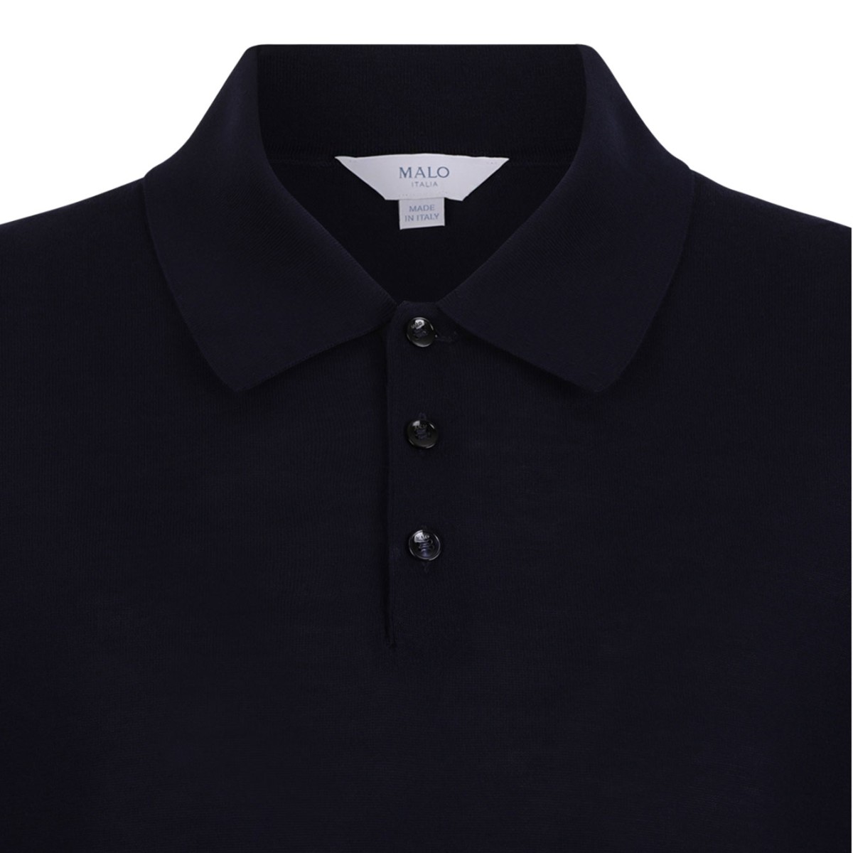 Navy Blue Knitwear Polo Shirt