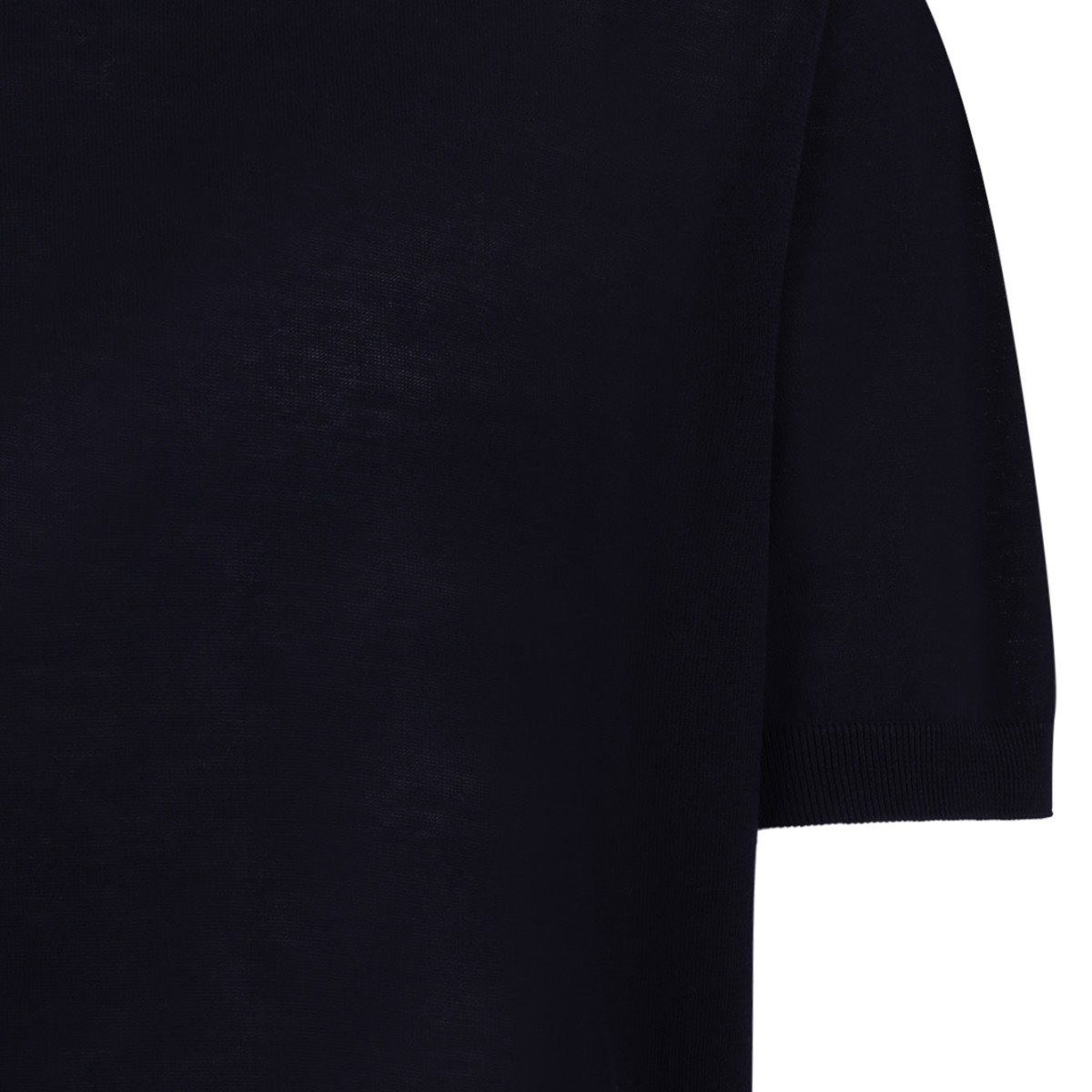 Navy Blue Knitwear Polo Shirt