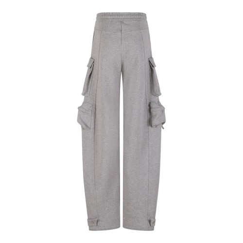 Melange Grey Cargo Pants With Pockets 2