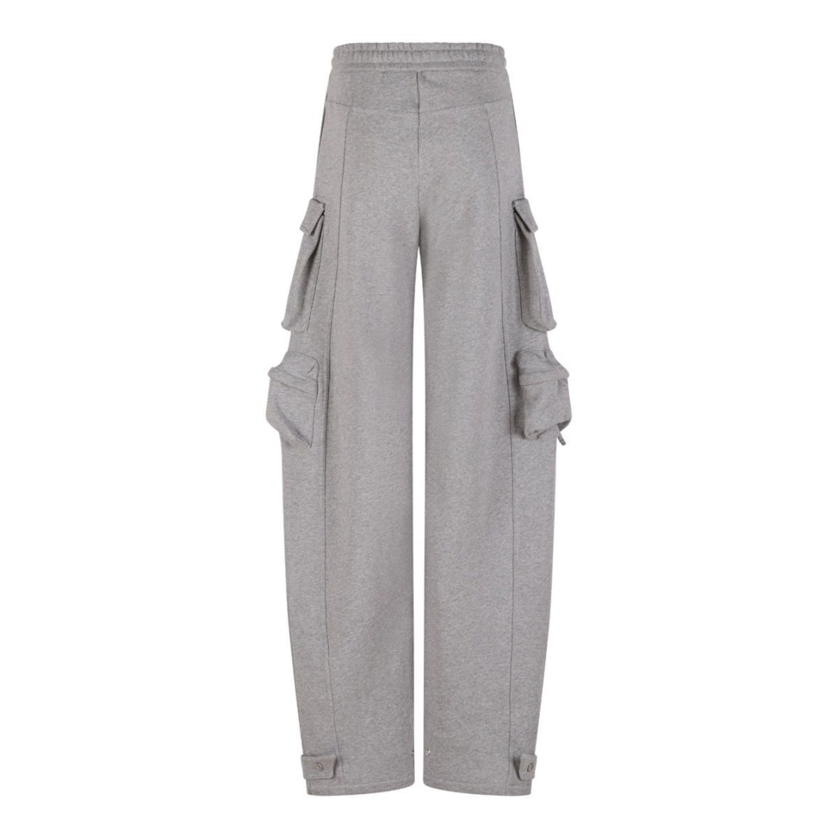 Melange Grey Cargo Pants With Pockets