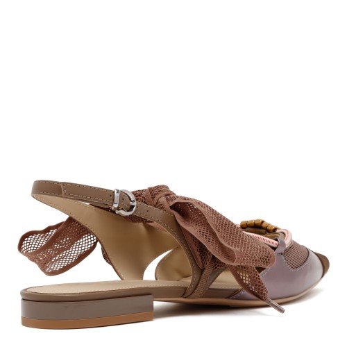 Brown Ballerinas With Pointed Toe
