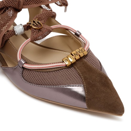 Brown Ballerinas With Pointed Toe
