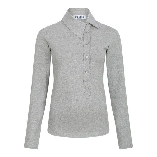 Melange Grey Lightweight American Fleece Top