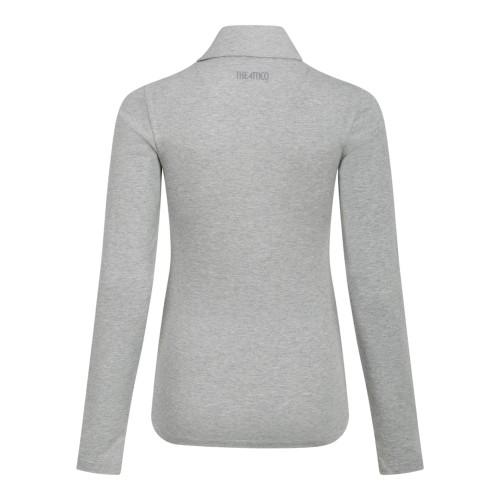 Melange Grey Lightweight American Fleece Top 2