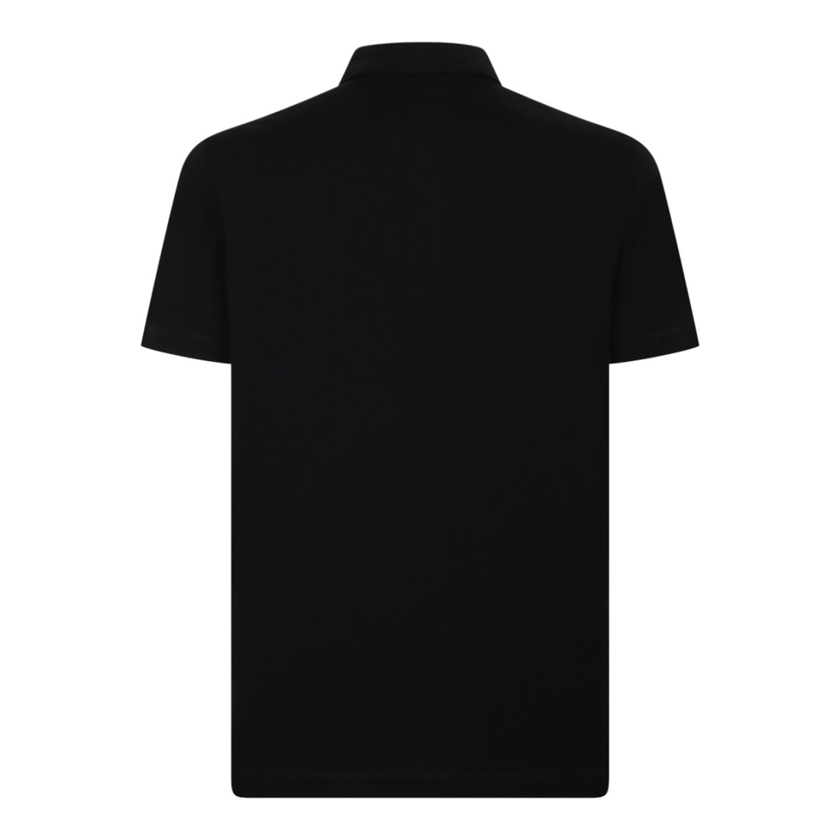 Black Stretch Cotton Polo Shirt