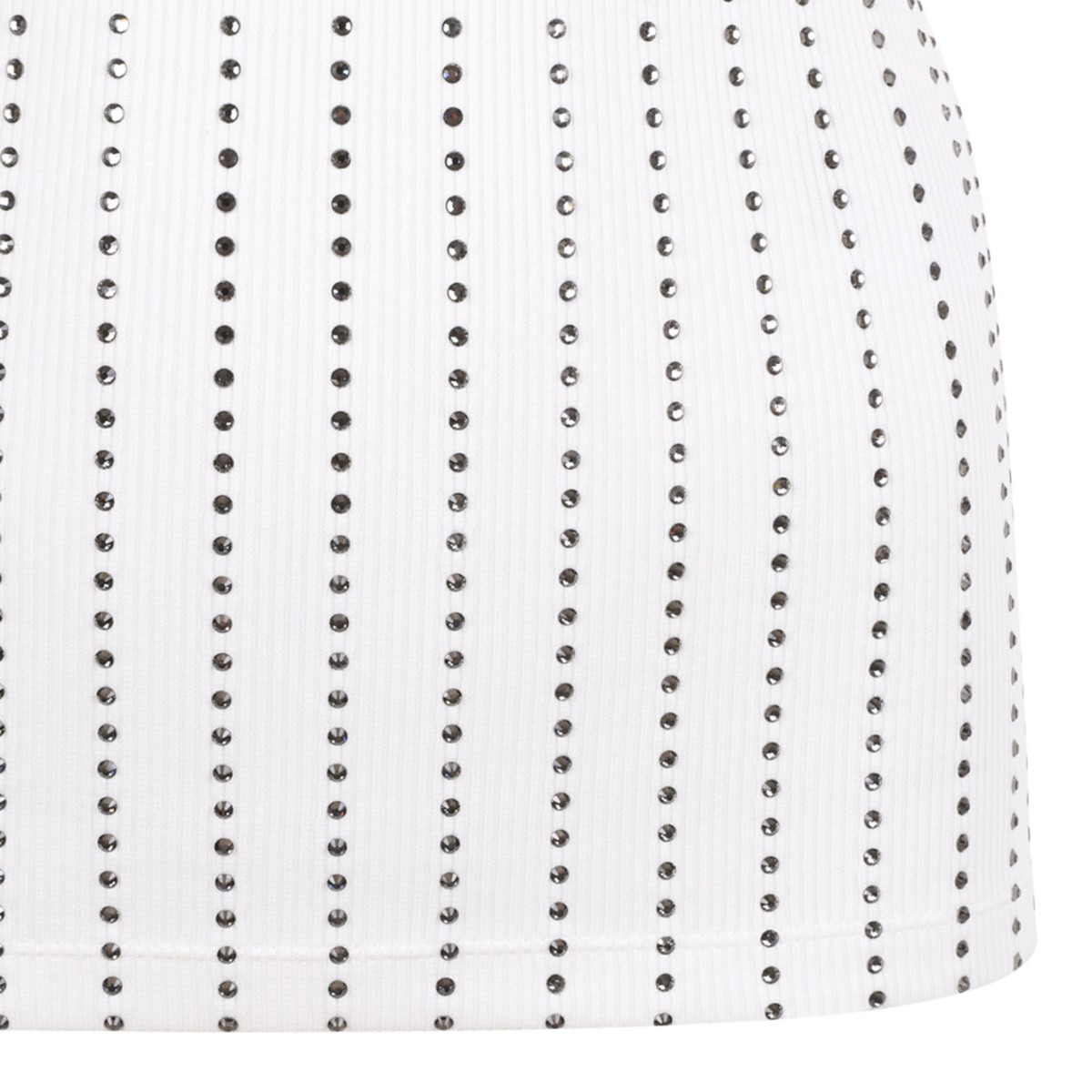 White Cotton Tank Top With Decorations