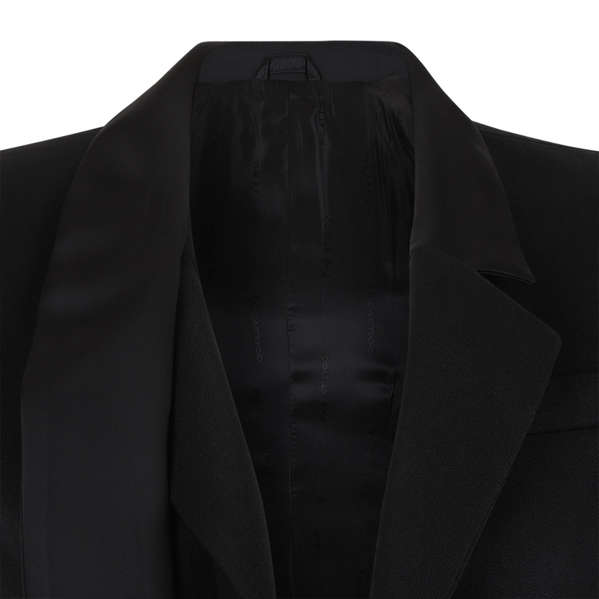 Black Virgin Wool Jacket With Knot