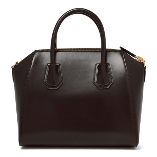 Brown Chocolate Antigona Small Leather Box Bag 2