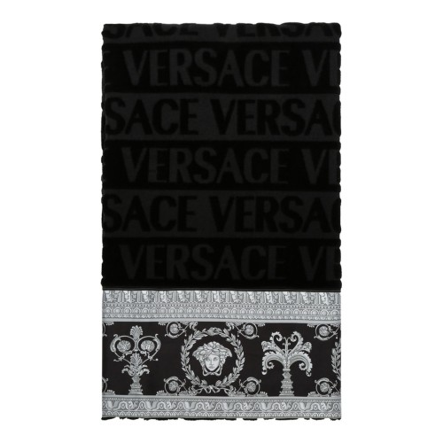 Black and Black I Love Baroque Cotton Towel