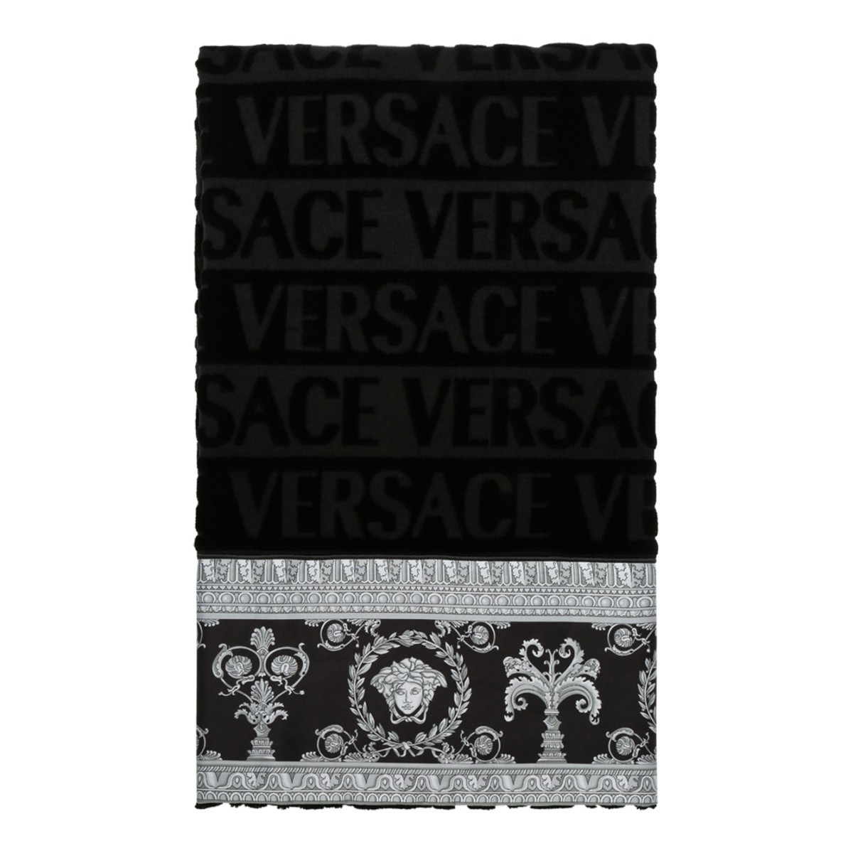 Black and Black I Love Baroque Cotton Towel
