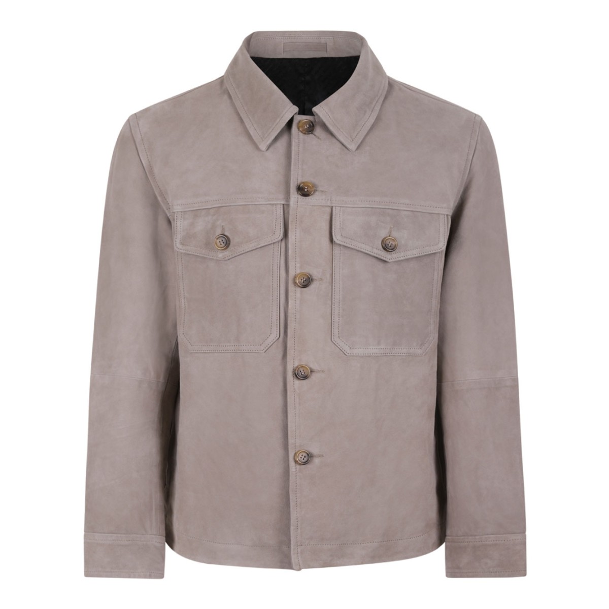 Desert Taupe Suede Overshirt
