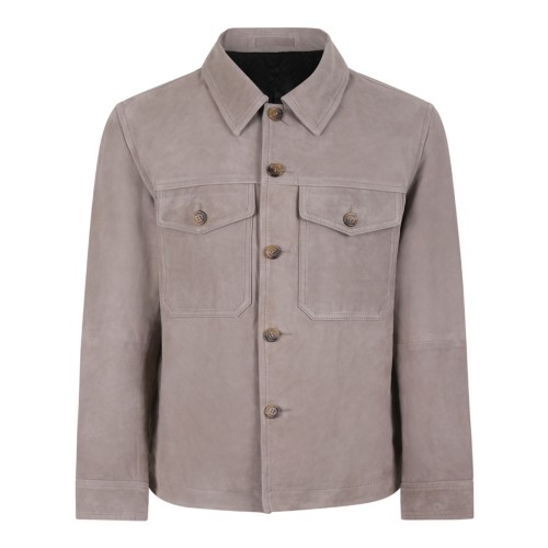Desert Taupe Suede Overshirt