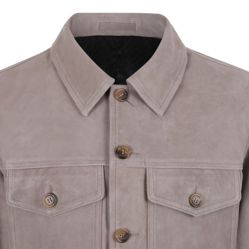 Desert Taupe Suede Overshirt