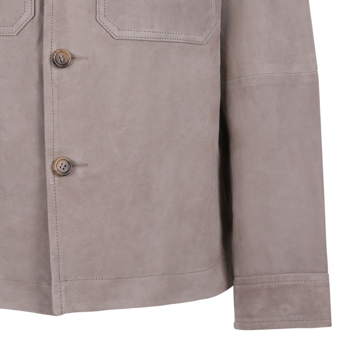 Desert Taupe Suede Overshirt