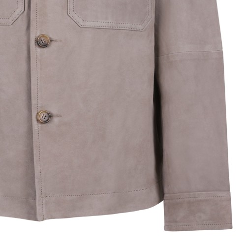 Desert Taupe Suede Overshirt