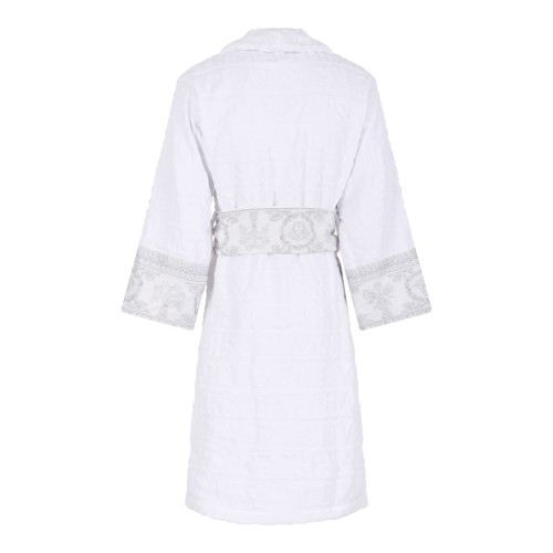 White I Love Baroque Cotton Bathrobe 2