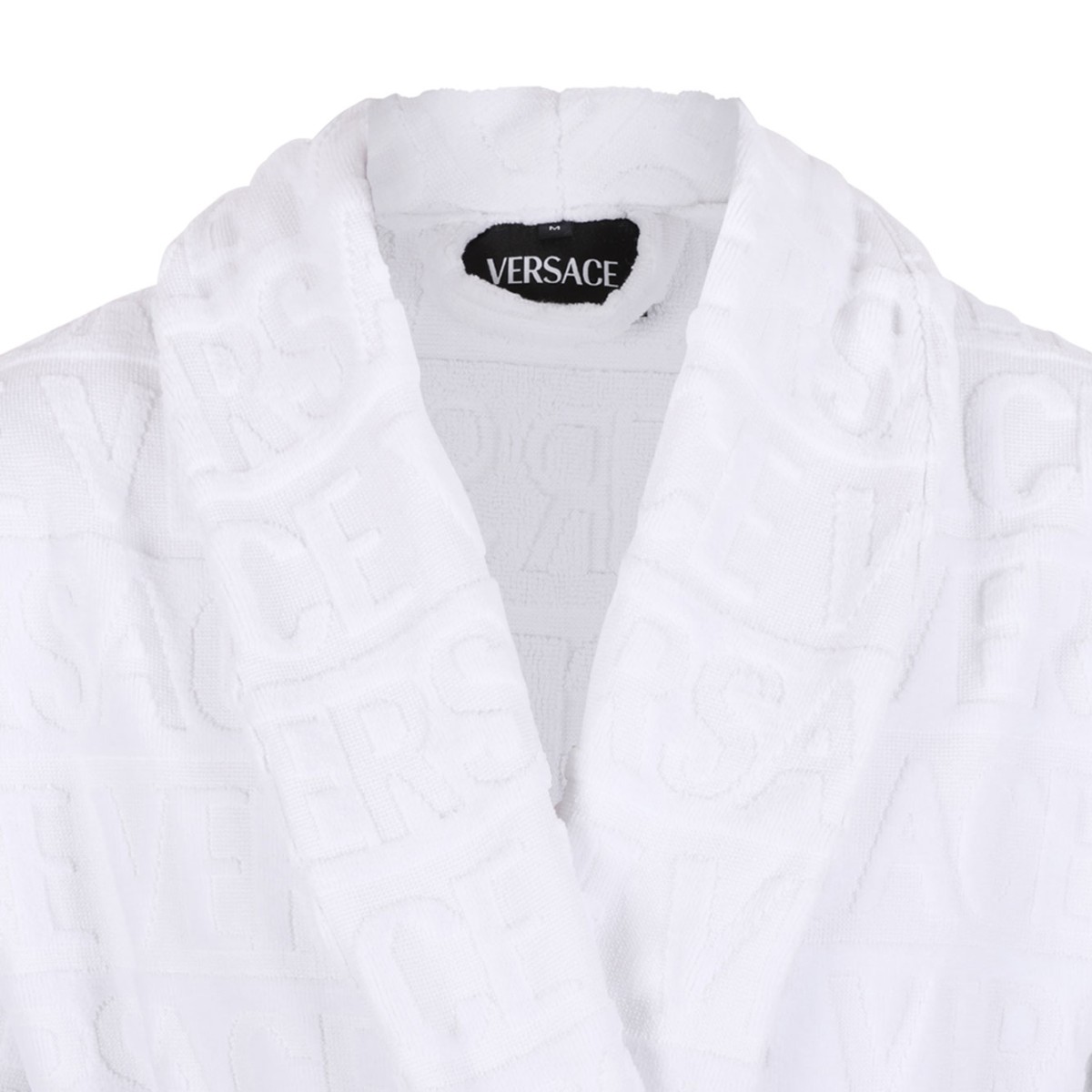 White I Love Baroque Cotton Bathrobe