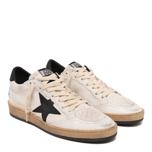 White and Black Ball Star Sneakers