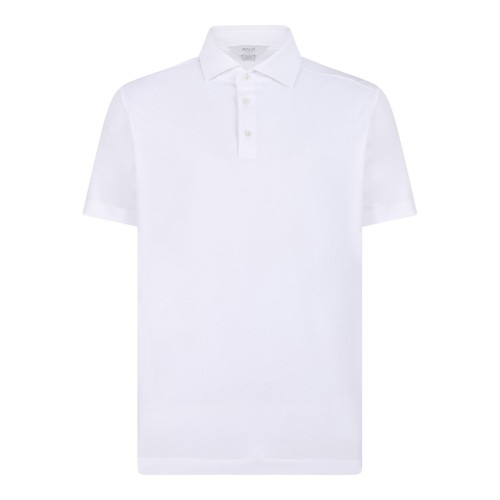 White Stretch Cotton Polo Shirt