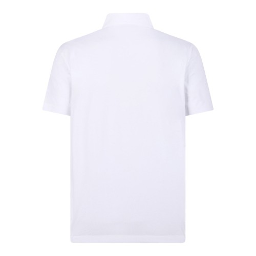 White Stretch Cotton Polo Shirt