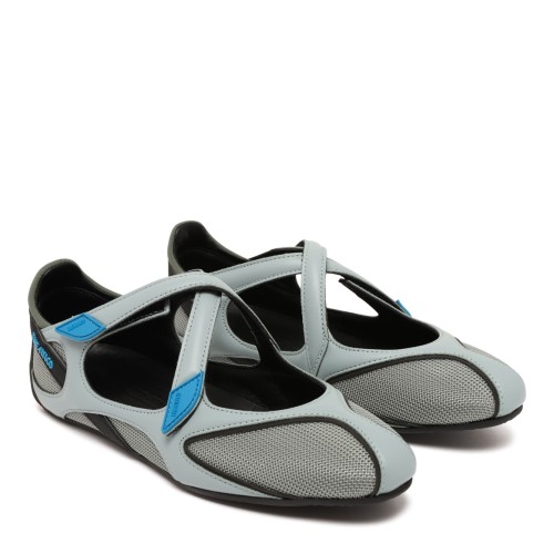 Turquoise and Orange Ballerina Flat ''Floor 01'' 2