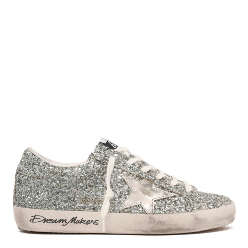 Silver Glitter Super Star Classic Sneakers