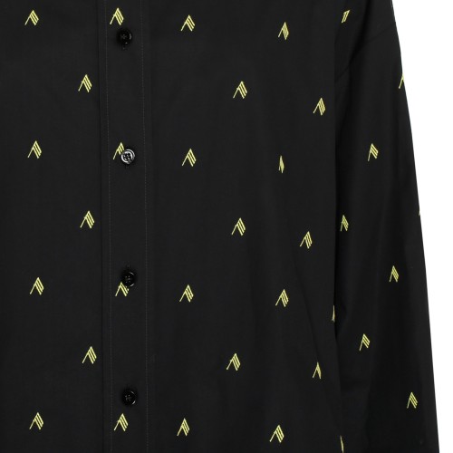 Black and Yellow Cotton Diana Logo Print Shirt