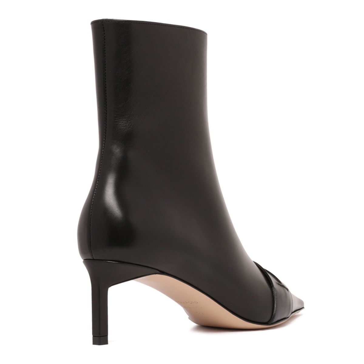 Black Leather Eva Ankle Boots