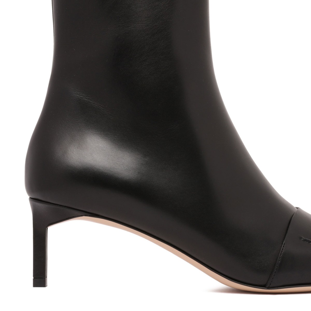 Black Leather Eva Ankle Boots