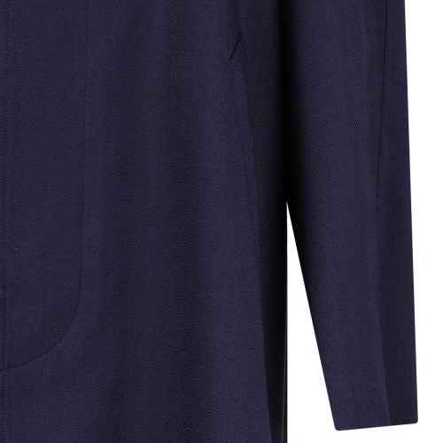 Navy Blue Wool Viscose Coat