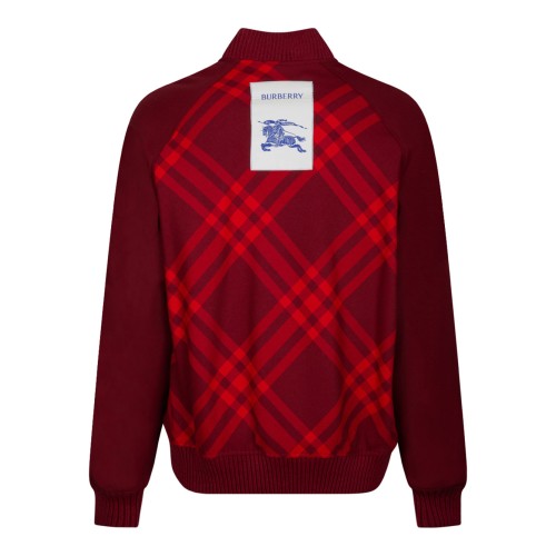 Red Check Print Bomber Jacket 2