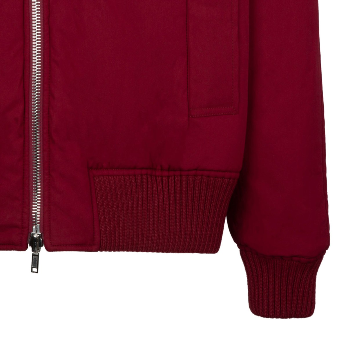 Red Check Print Bomber Jacket