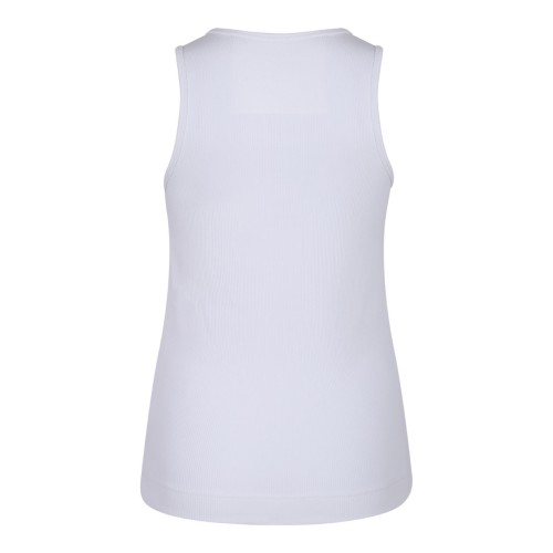 White 4G Plaque Tank Top