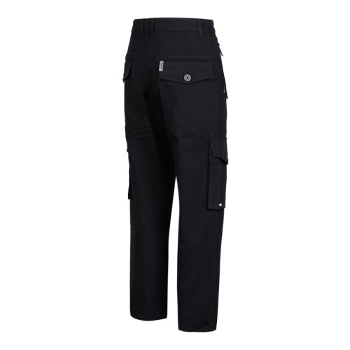 Black Cotton Cargo Trousers